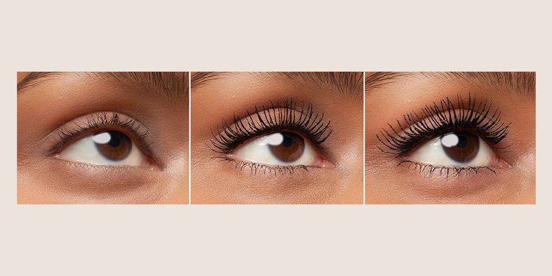 Different levels of eyelash definition when using mascara